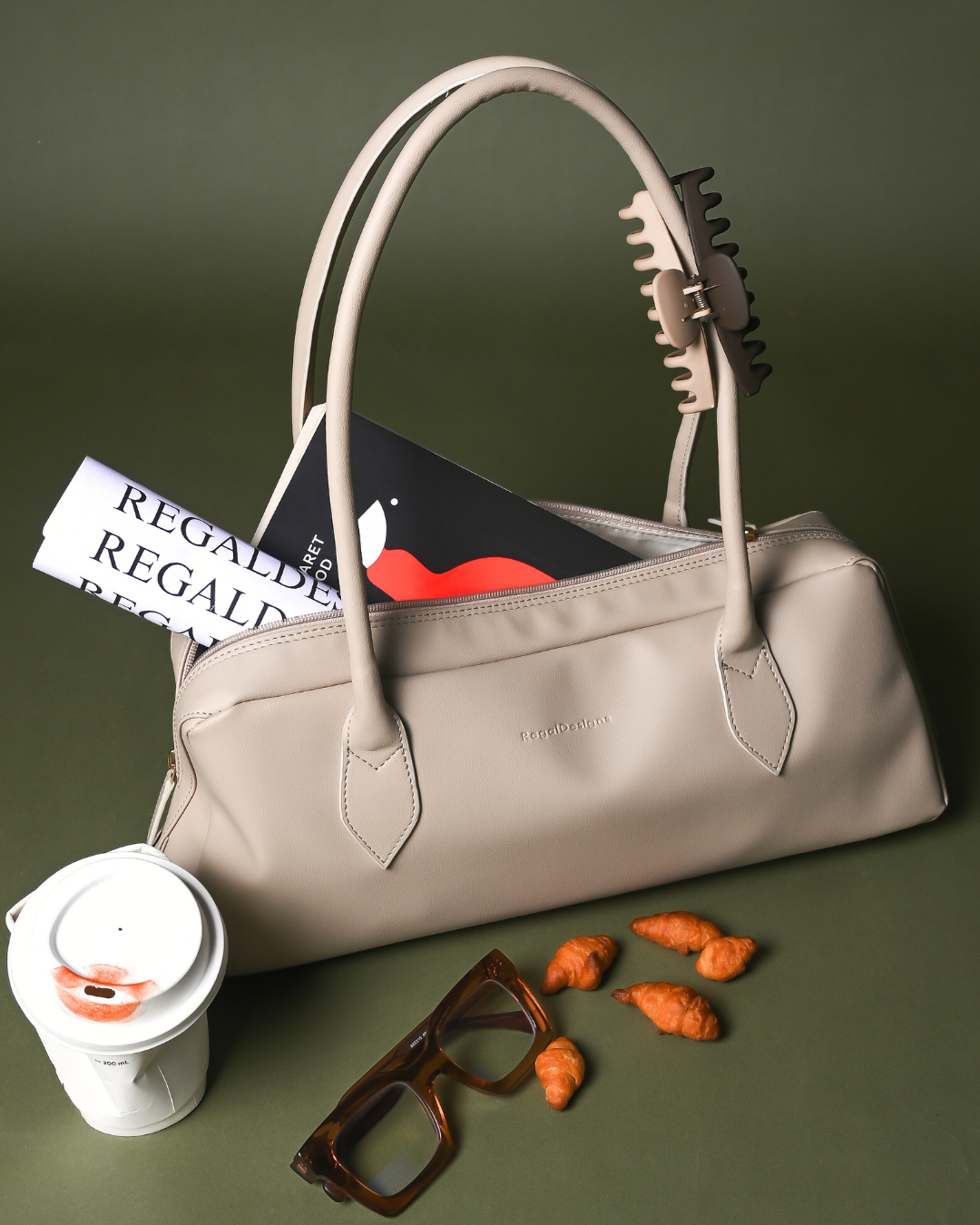 Ella East-West Shoulder Bag - Earthy Beige