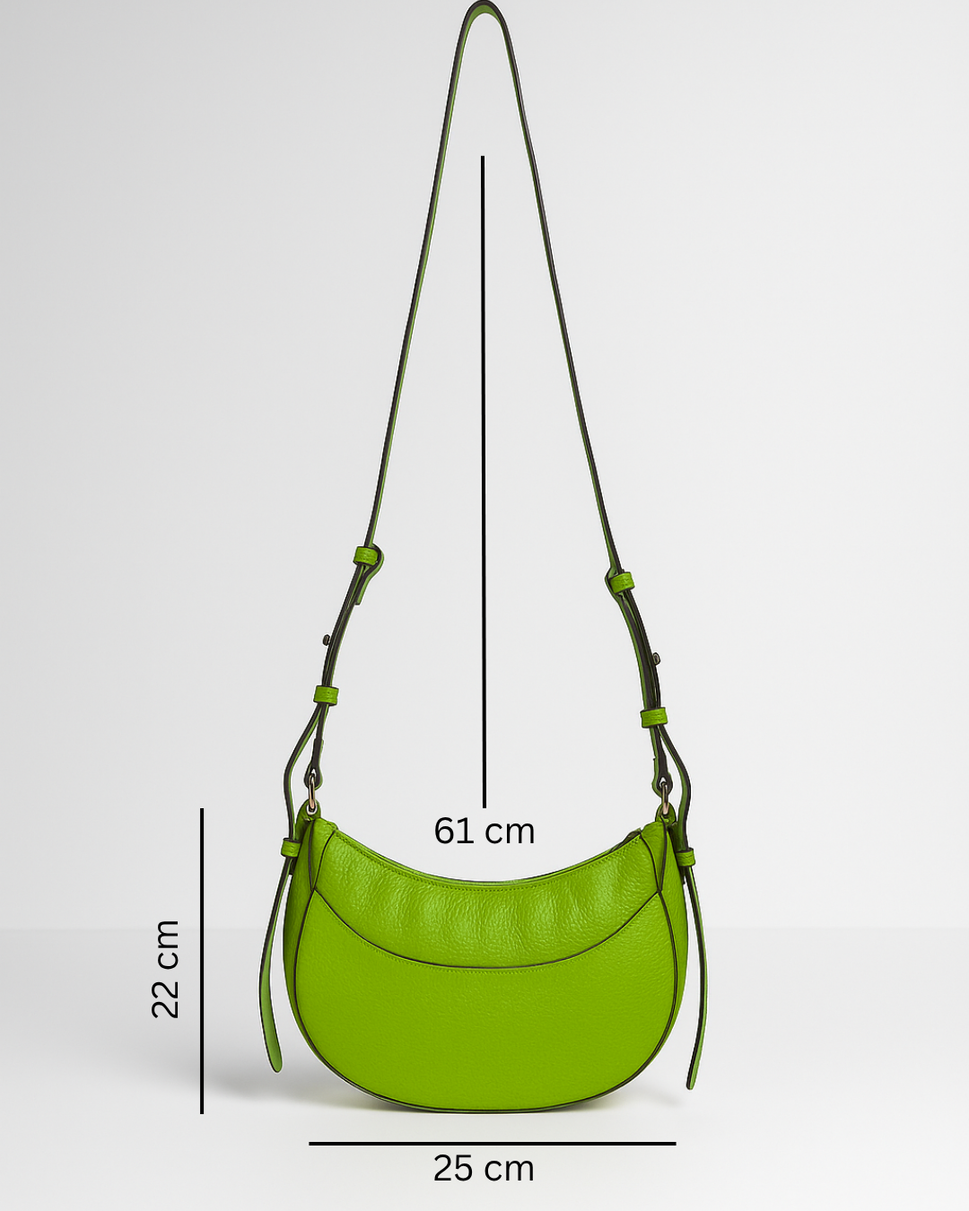 Demi Lune Cross Body Bag - Green Apple
