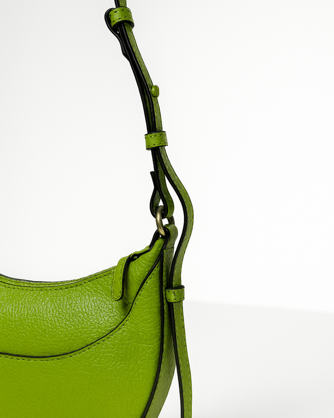Demi Lune Cross Body Bag - Green Apple