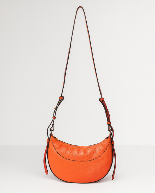 Demi Lune Cross Body Bag - Orange