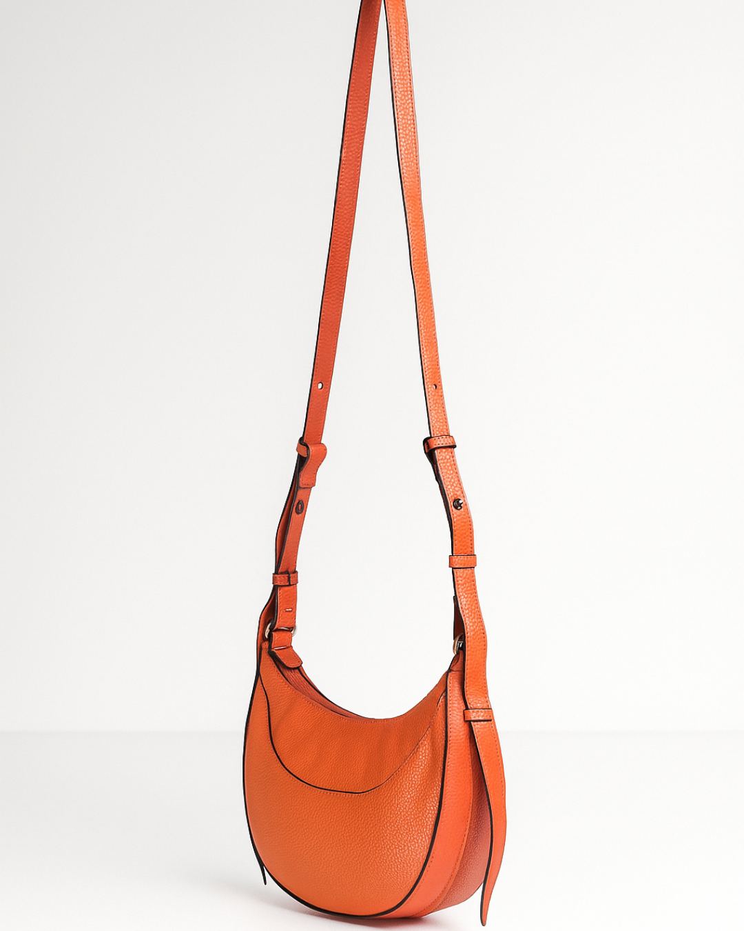 Demi Lune Cross Body Bag - Orange