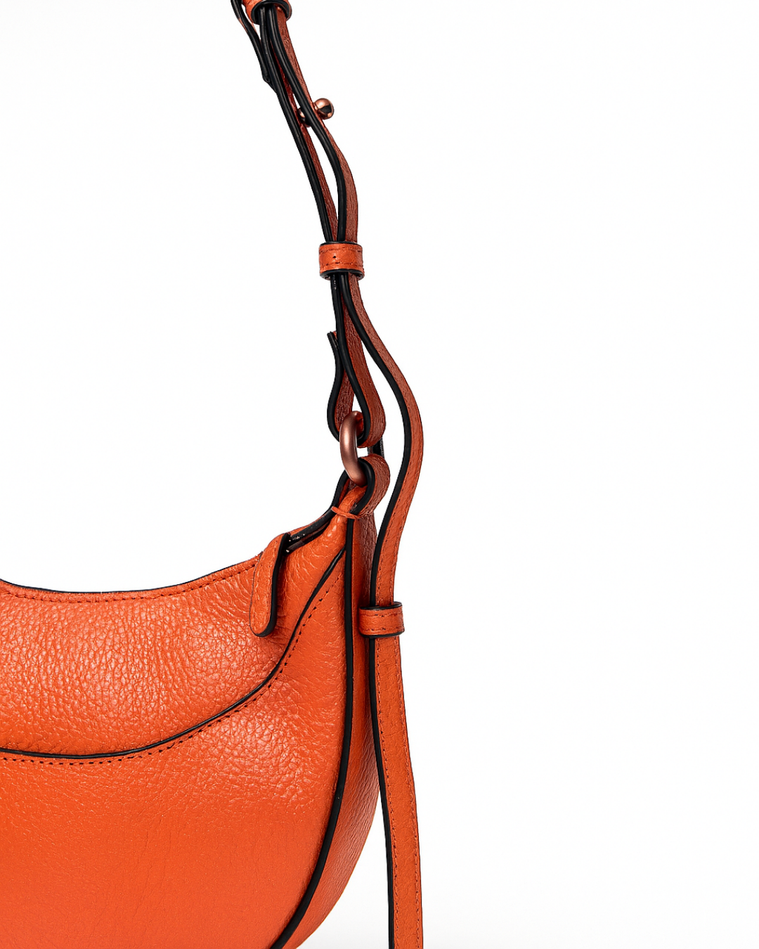 Demi Lune Cross Body Bag - Orange