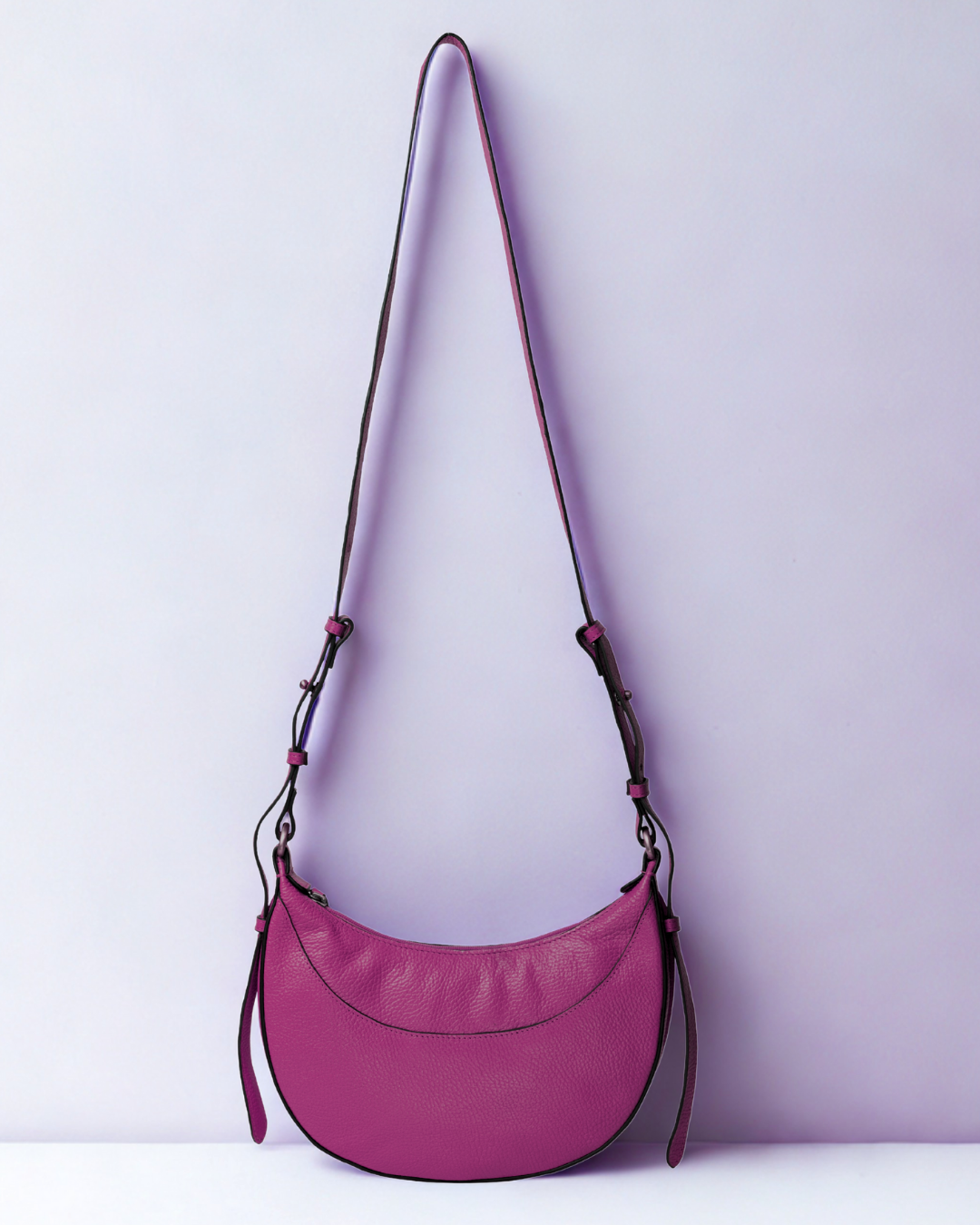 Demi Lune Cross Body Bag - Purple