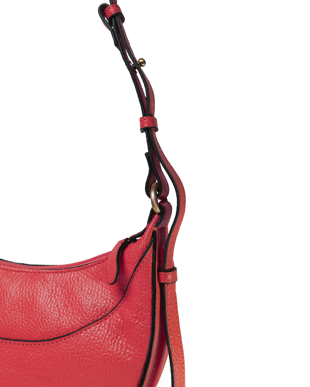 Demi Lune Cross Body Bag - Tomato Red