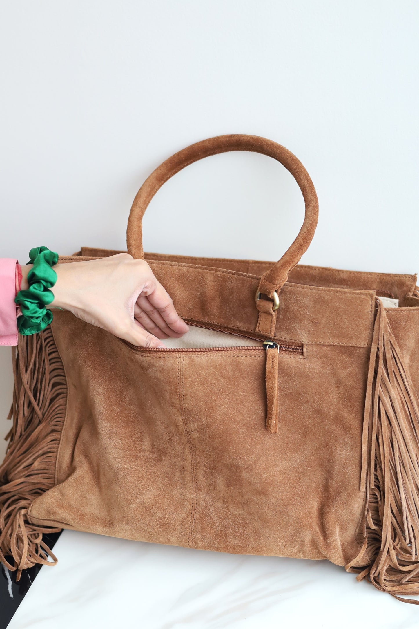 Tasseled Suede Wanderlust Handbag