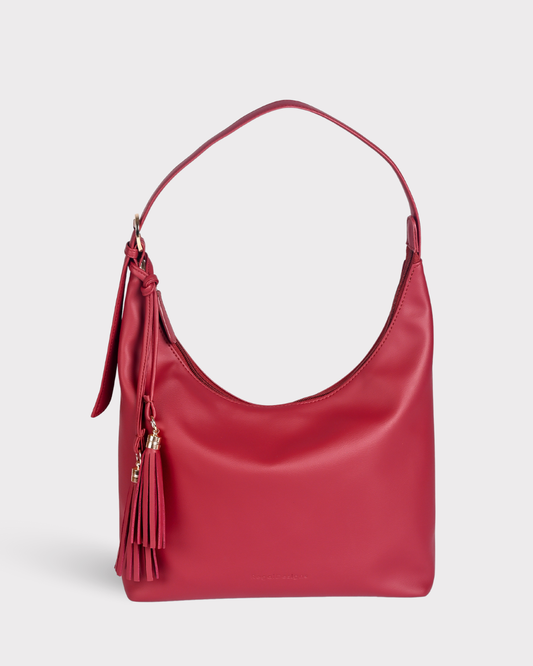 Nora Hobo Bag - Burgundy