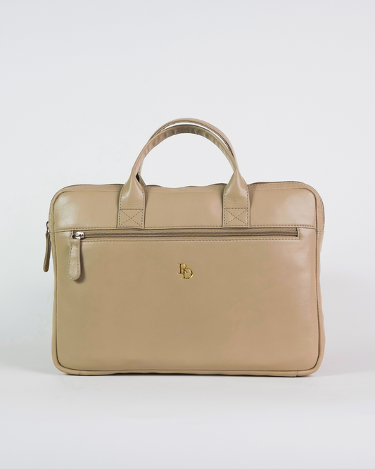 Snap Laptop Bag - Beige