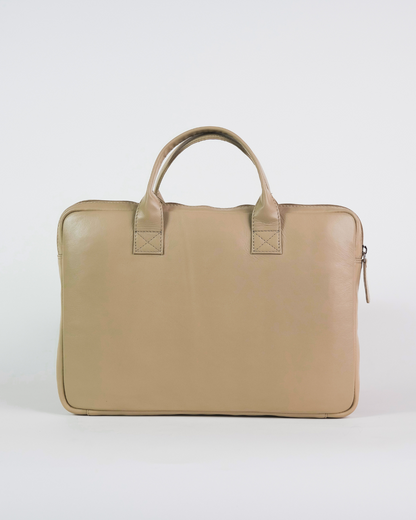 Snap Laptop Bag - Beige