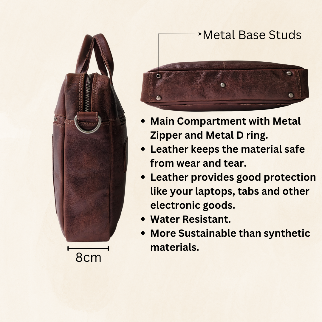 Master Laptop Bag | For Men - Dark Brown