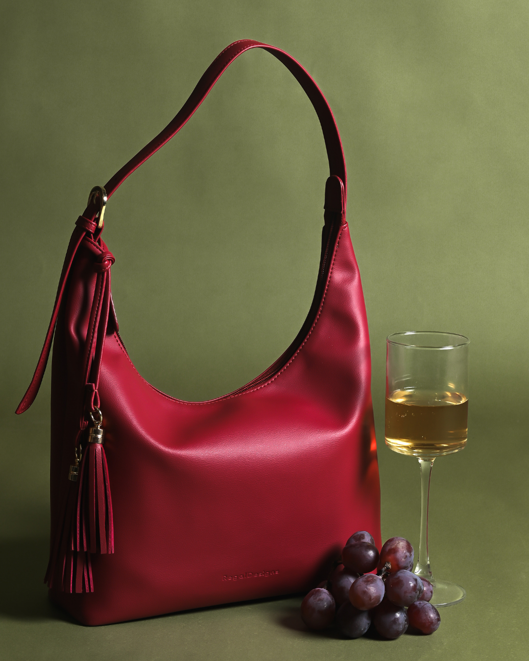 Nora Hobo Bag - Burgundy