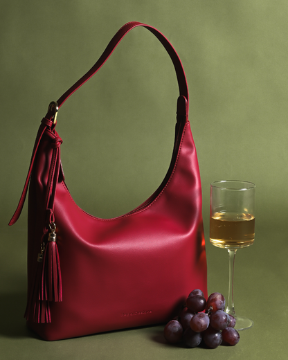 Nora Hobo Bag - Burgundy