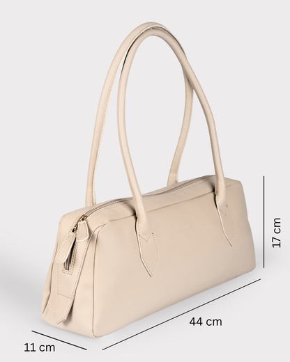 Ella East-West Shoulder Bag - Earthy Beige