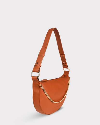 Mira Mini Moon Bag - Tan