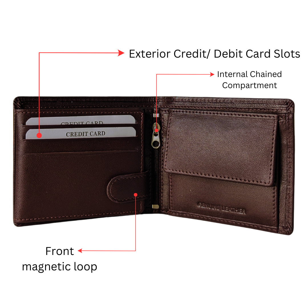 Regal Classic Leather Wallet - Dark Brown