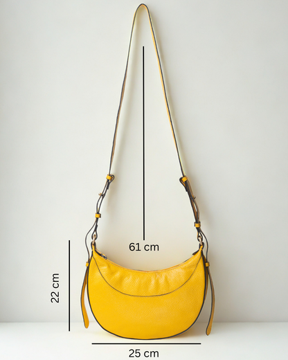 Demi Lune Cross Body Bag - Sunshine Yellow