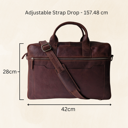 Master Laptop Bag | For Men - Dark Brown