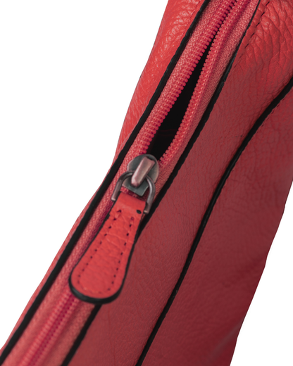 Demi Lune Cross Body Bag - Tomato Red