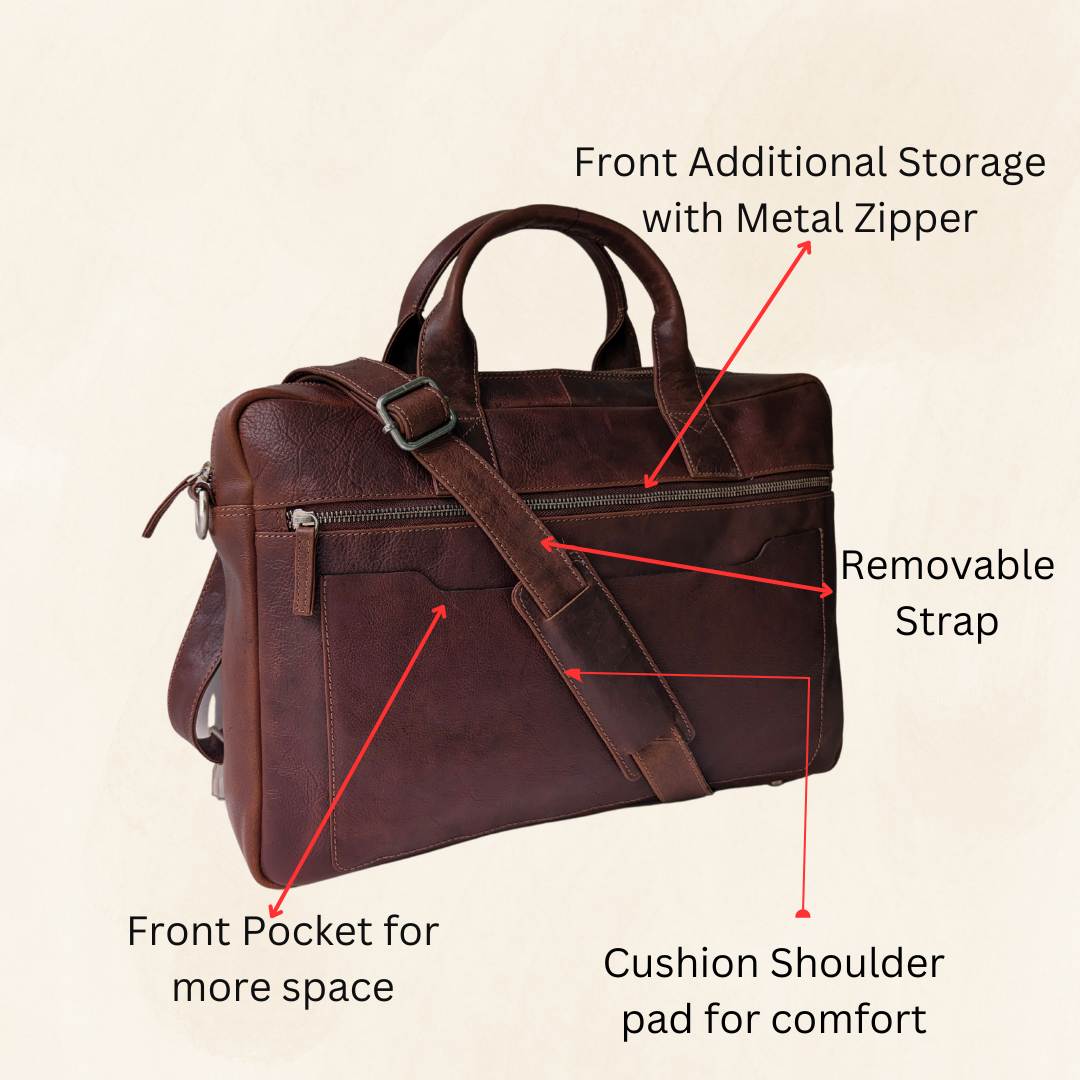 Master Laptop Bag | For Men - Dark Brown