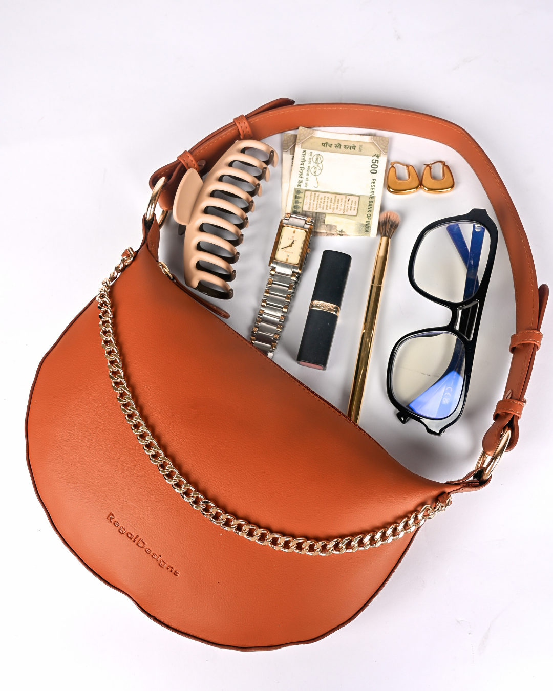 Mira Mini Moon Bag - Tan