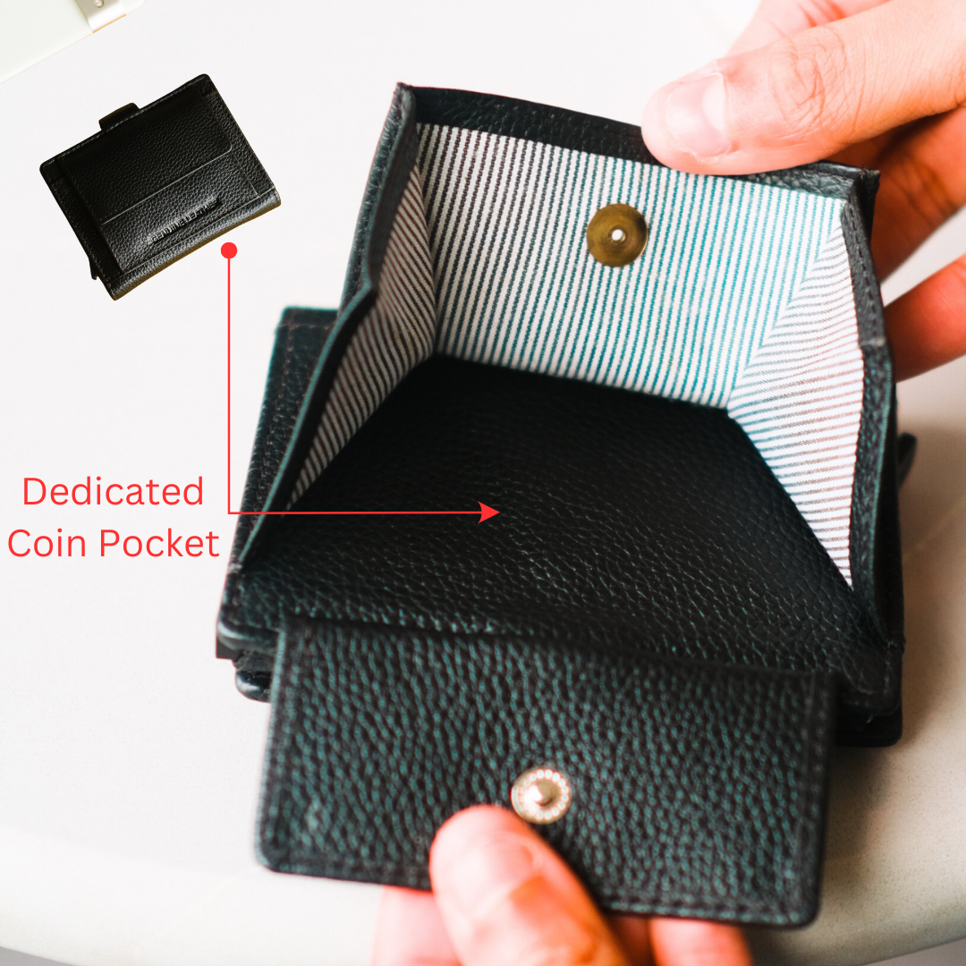 Denver RFID Protected Wallet Cardholder with Coin Pocket