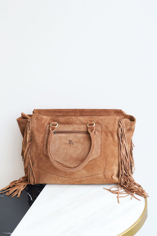 Tasseled Suede Wanderlust Handbag